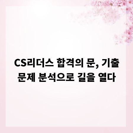 CS리더스 합격의 문, 기출문제 분석으로 길을 열다