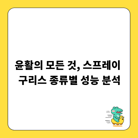 윤활의 모든 것, 스프레이 구리스 종류별 성능 분석