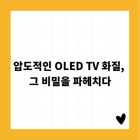 압도적인 OLED TV 화질, 그 비밀을 파헤치다