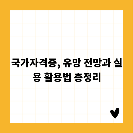 국가자격증, 유망 전망과 실용 활용법 총정리