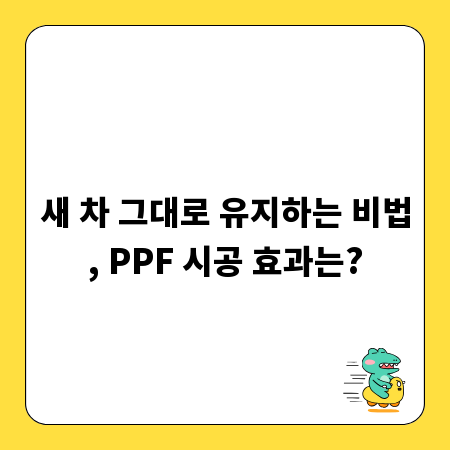 새 차 그대로 유지하는 비법, PPF 시공 효과는?