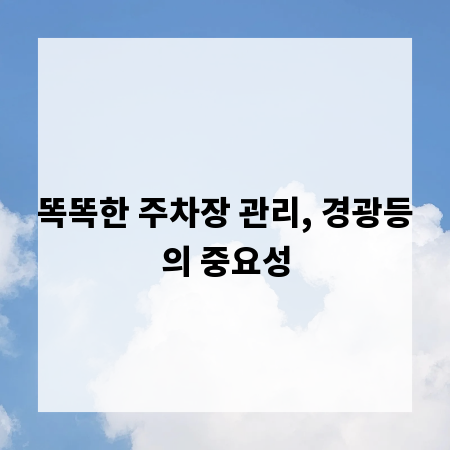 똑똑한 주차장 관리, 경광등의 중요성