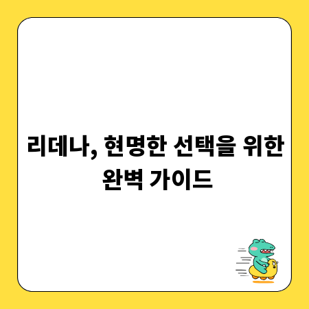 리데나, 현명한 선택을 위한 완벽 가이드