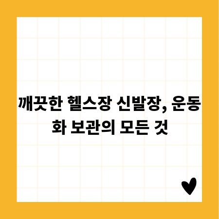 깨끗한 헬스장 신발장, 운동화 보관의 모든 것