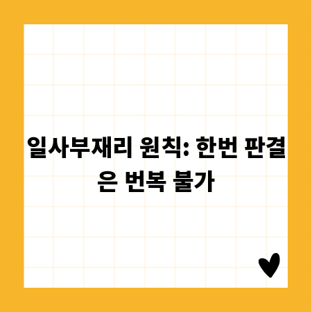 일사부재리 원칙: 한번 판결은 번복 불가