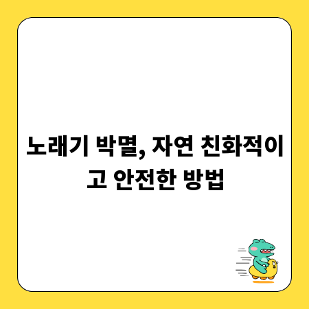 노래기 박멸, 자연 친화적이고 안전한 방법
