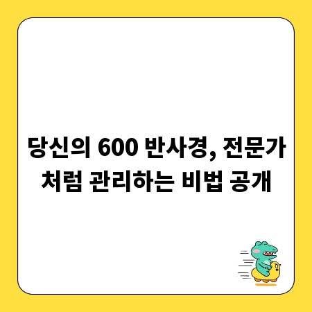 당신의 600 반사경, 전문가처럼 관리하는 비법 공개