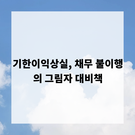 기한이익상실, 채무 불이행의 그림자 대비책