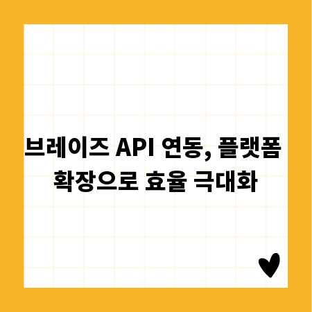 브레이즈 API 연동, 플랫폼 확장으로 효율 극대화