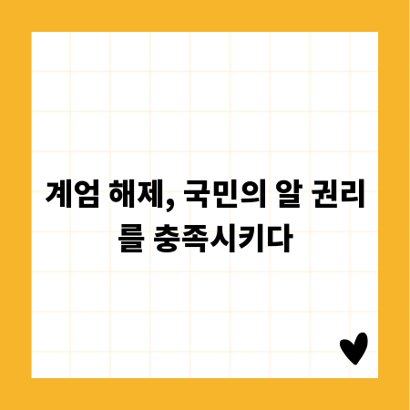 계엄 해제, 국민의 알 권리를 충족시키다