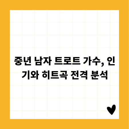 중년 남자 트로트 가수, 인기와 히트곡 전격 분석