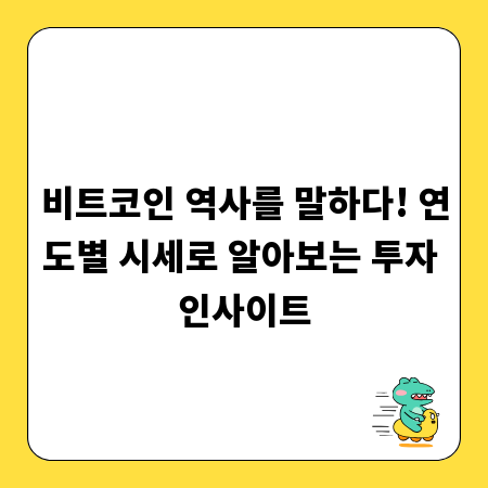 비트코인 역사를 말하다! 연도별 시세로 알아보는 투자 인사이트