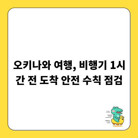 오키나와 여행, 비행기 1시간 전 도착 안전 수칙 점검