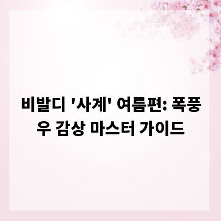 비발디 '사계' 여름편: 폭풍우 감상 마스터 가이드