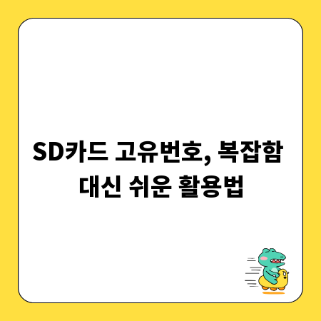 SD카드 고유번호, 복잡함 대신 쉬운 활용법